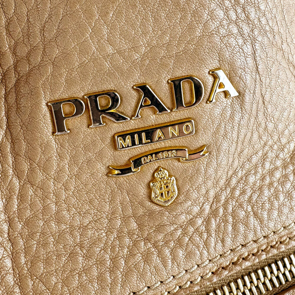 PRADA Cream Leather Shoulder Bag - Picture 11 of 13